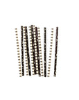 MME Reusable Straws by My Mind's Eye in black with white stripes and zigzag patterns stand upright against a white background—ideal for adding style to any table setting.