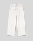The aurora pull on pants by Citizens Of Humanity/AGOLDE are versatile women’s pants in a breathable cotton flax blend with an elastic waistband, drawstring ties, and side pockets, shown flat on a plain light gray background.