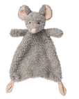 Mary Meyer Corp’s Stuffed Animals: a soft, gray plush mouse with large pink ears, a round nose, outstretched arms, and knotted corners—a charming snuggle companion for plush toy lovers.