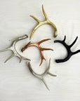 Gilded antler accents in gold, black, copper, silver and natural hues by Owen Mortensen for Bungalow Furniture.