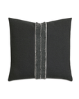 The Eastern Accents Modesta Grommet Border decorative pillow features a white background with a vertical strip of textured fabric, decorative stitching, a subtle center pattern, and a refined border trim.