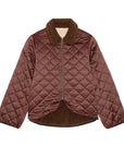 Reversible jacket with sherpa collar, zipper, curved hem, and wide sleeves by The Great Inc.