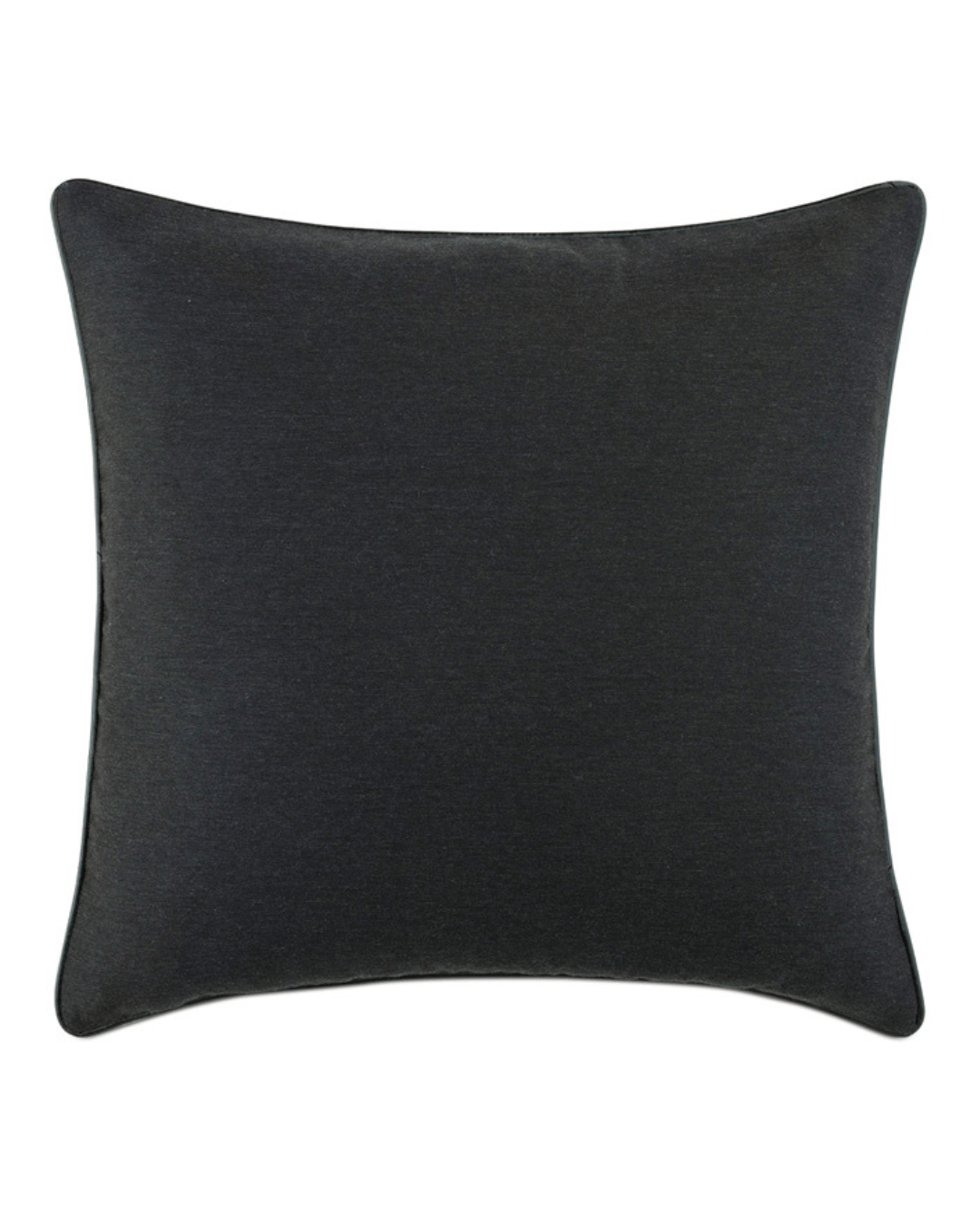 The Banks Solid Black Pillow by Eastern Accents is a square euro sham with a sleek solid black color and smooth texture—ideal for bringing a modern touch to your space.