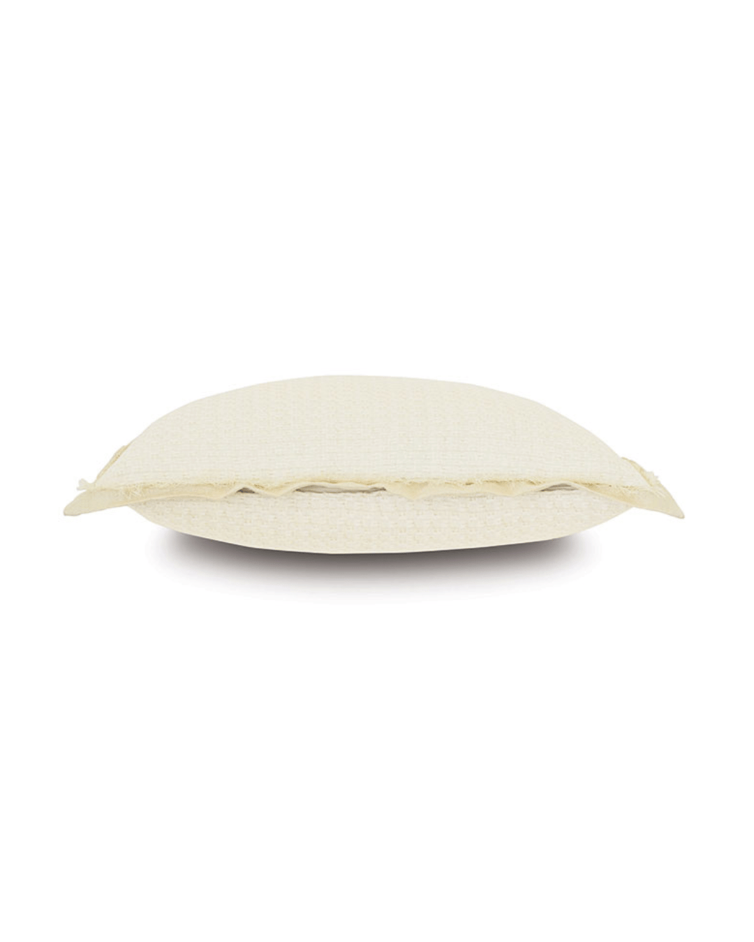A plain beige pillow with a Eastern Accents TEXTURED MATELASSE EURO SHAM cover in Arizona style, isolated on a white background.