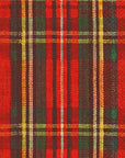 The Boston Guest Napkins by Faire feature a red tartan plaid with black, yellow, and green intersecting lines. Showcasing a classic Scottish motif, these napkins measure 8.3 x 4.5 x 1 in and have a textured surface.