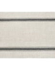 The CH Tea Towels S/2 by Faire are rectangular, beige linens inspired by French country style, featuring two parallel dark gray stripes running horizontally near the top and bottom edges.