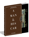 Faire’s "Man & His Car" is a brown hardcover coffee table book by Matt Hranek, featuring a right-side cut-out revealing a classic car grille—an ideal gift for auto enthusiasts passionate about cars and their stories.