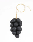 The Faire Handcrafted Grapes Soap features a cluster of black grape-shaped soaps attached to a short stem with brown twine, displayed against a plain white background.
