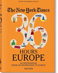 Cover of "New York Times 36 Hours Europe" by Ingram Book Company, with an orange backdrop. It features illustrations of European landmarks inside the number 36, highlighting travel itineraries. Text below reads "130 Destinations from Aix-en-Provence to Zurich.