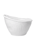 A white, freestanding Ice Bucket No. 775 by Montes Doggett with a modern design on a plain white background, suitable for elegant Scottsdale, Arizona bungalows. The tub features a smooth, curved edge for comfort.