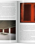 The Rothko Basic Art Edition by Ingram Book Company features a spread with a gallery of dark Abstract Expressionist paintings on the left and vertically stacked red and black color blocks inspired by Rothko on the right.