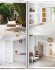 Great Escapes Mediterranean by Ingram Book Company showcases bright, airy interiors and exteriors inspired by luxury resorts, featuring white walls, natural wood, woven décor, and cozy furniture for a relaxed vibe.