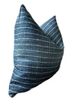 Square pillow with white horizontal stripes, Bungalow Furniture & Accessories, The Faire Sonny, 22x22 inches.