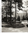 A black convertible sits before a grand stone mansion, evoking fashion book elegance. On the left, text introduces "Ralph Lauren In His Own Fashion" by Hachette Book Group in this timeless black-and-white scene.