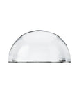 The Ben's Garden Dome Crystal Paperweight, featuring a smooth, rounded handcrafted glass design, is displayed upside down on a white background.