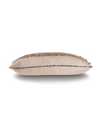 A Viv Bisque decorative pillow from Eastern Accents with textured edges and detailed stitching, inspired by Scottsdale Arizona aesthetics, isolated on a white background.