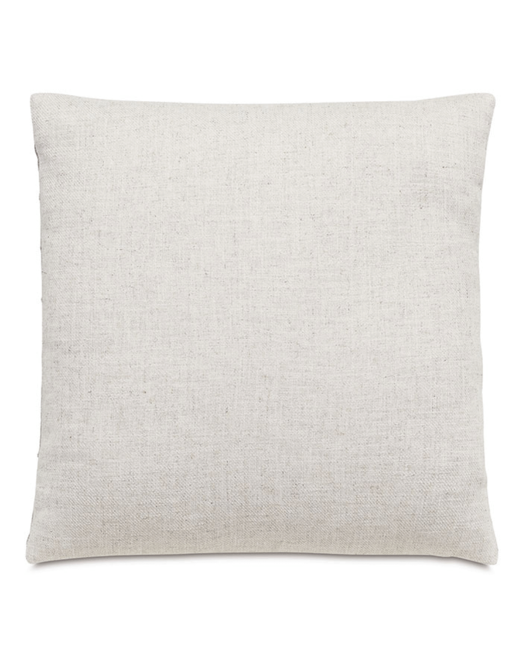 A plain light beige Clear Dotted Pillow made of textured fabric, displayed against a white background in a Scottsdale Arizona bungalow by Eastern Accents.