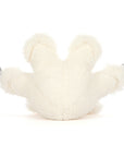 A plush toy shaped like a white bear paw with gray claws—ideal for fans of show-stopping performances, or pair it with Jelly Cat Inc.’s Amuseable Snowflake for extra charm.