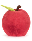 Meet the Amuseables Apple by Jelly Cat Inc.—a soft, plush red apple with a brown stem and green leaf, perfect for gifting or taking on adventures across Canada, shown against a white background.