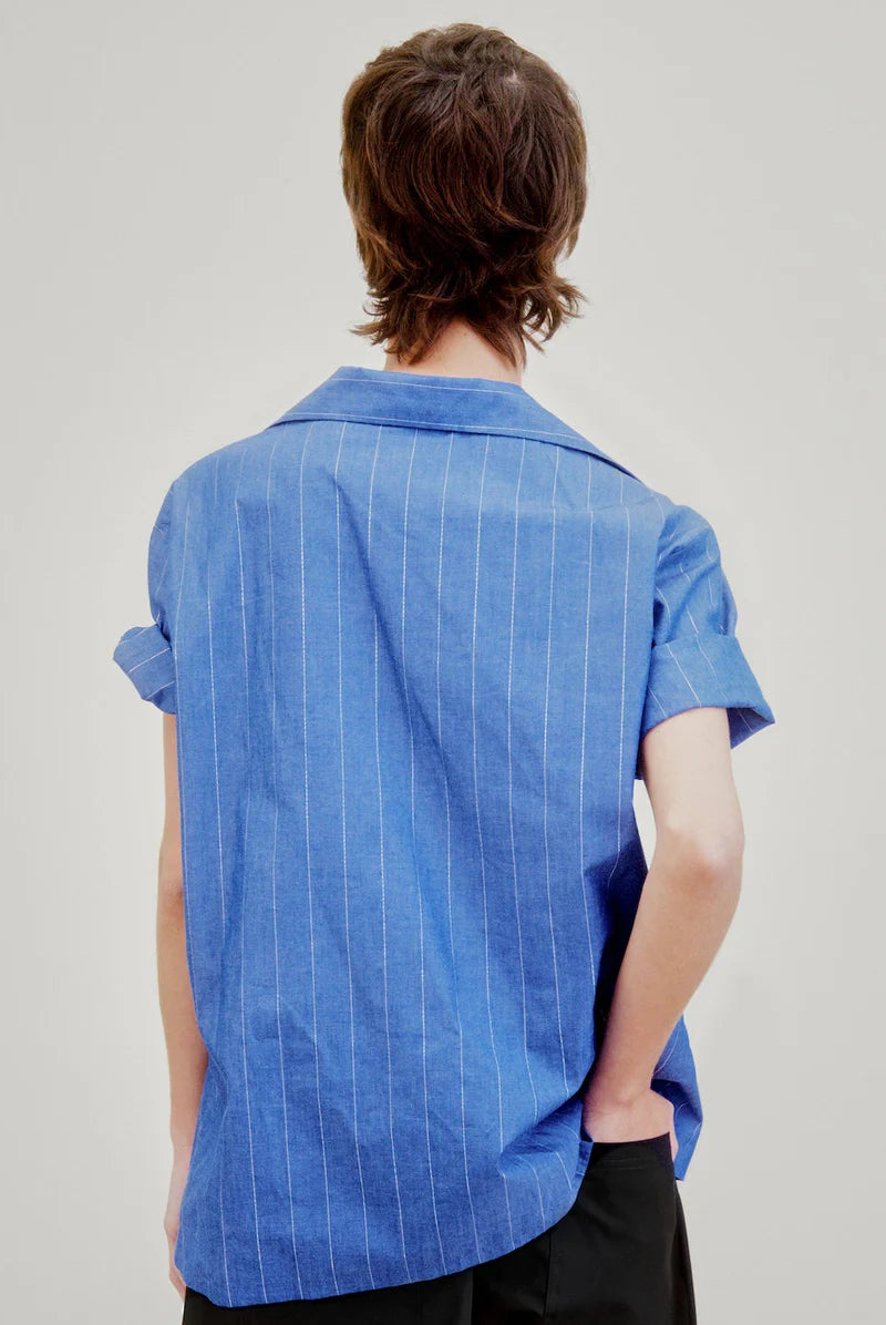 Le Camp SS Shirt with Pocket Metallic Stripe / MD-LG