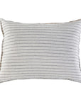 Part of POM POM's Blake Big Pillow Collection, this 28x36 rectangular pillow showcases interwoven stripes with slender black lines set against a light grey background. The edges are slightly tapered for a neat, tailored appearance.