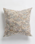 Decorative "Imperial Pastel Pillow 26x26" with a muted floral pattern in shades of beige, gray, and pale blue on a white background, perfect for a Scottsdale Arizona bungalow. The texture appears soft and plush. (Gabby)