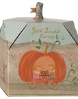 The Maileg Furniture box by Maileg is a cute pumpkin carriage with "Royal Pumpkin Carriage" on it, whimsical illustrations, and charming details—perfect as doll house furniture for your Maileg Mouse collection.