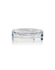 The Zodax Octagon Bowl features a clear, faceted glass design with geometric octagonal edges and a round basin, photographed on a white background with a subtle reflection.