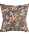 Mulberry floral throw pillow with vintage-inspired painterly design by Moss Studio for Bungalow Furniture & Accessories.