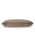 Rectangular brown faux fur pillow, side view; Eastern Accents Adrienne 13x36, perfect for cozy living spaces.