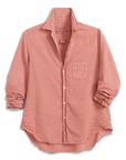 Lightweight cotton shirt with chest pocket and rolled cuffs by Frank & Eileen in Adobe, relaxed California style.