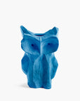 Blue ceramic vase in a faceted owl shape by Serax, After Midnight collection, perfect for eclectic decor.