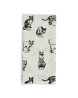 Black cat commands tea towel by Fishes Eddy, 20x28 inch cotton, whimsical kitchen accent, machine washable.