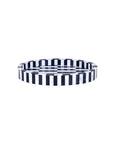The Import Collection 62-595 Lunara Small Tray features a black and white checkered and striped pattern, ideal as a coastal accent for modern beach house decor. Pictured on a white background.