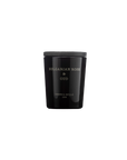 The Cereria Molla Bulgarian Rose & Oud Candle is a black glass jar with a black lid, filled with luxurious soy wax and displayed against a plain light background.