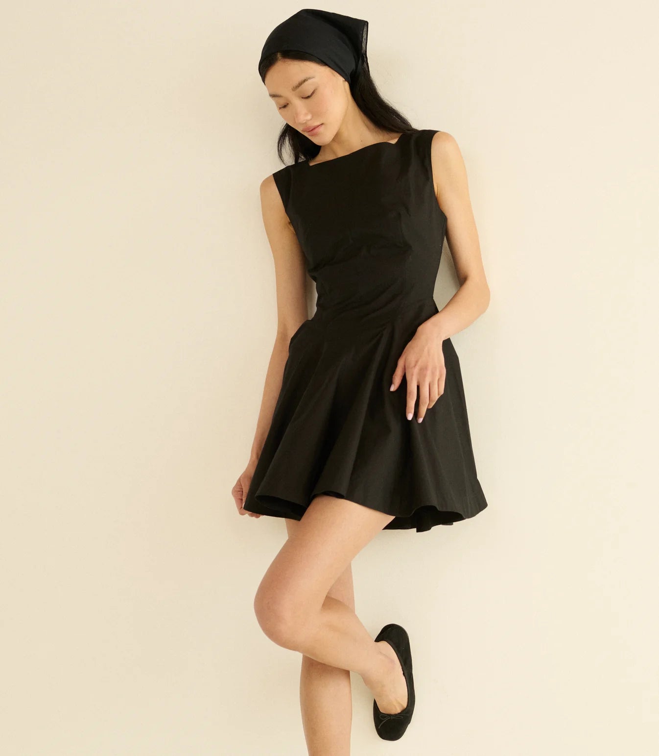 black doen dress Kaia Gerber Wore a Romantic Black Dress in NYC