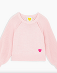 Puff Sleeve Pullover Sweater Icy Pink