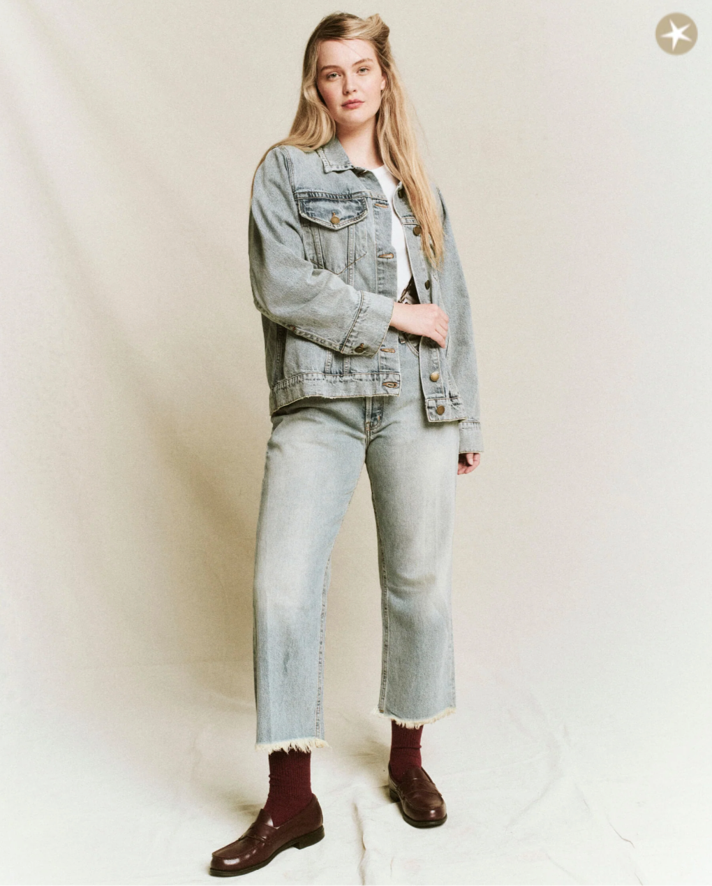 Cropped boxy 2025 denim jacket