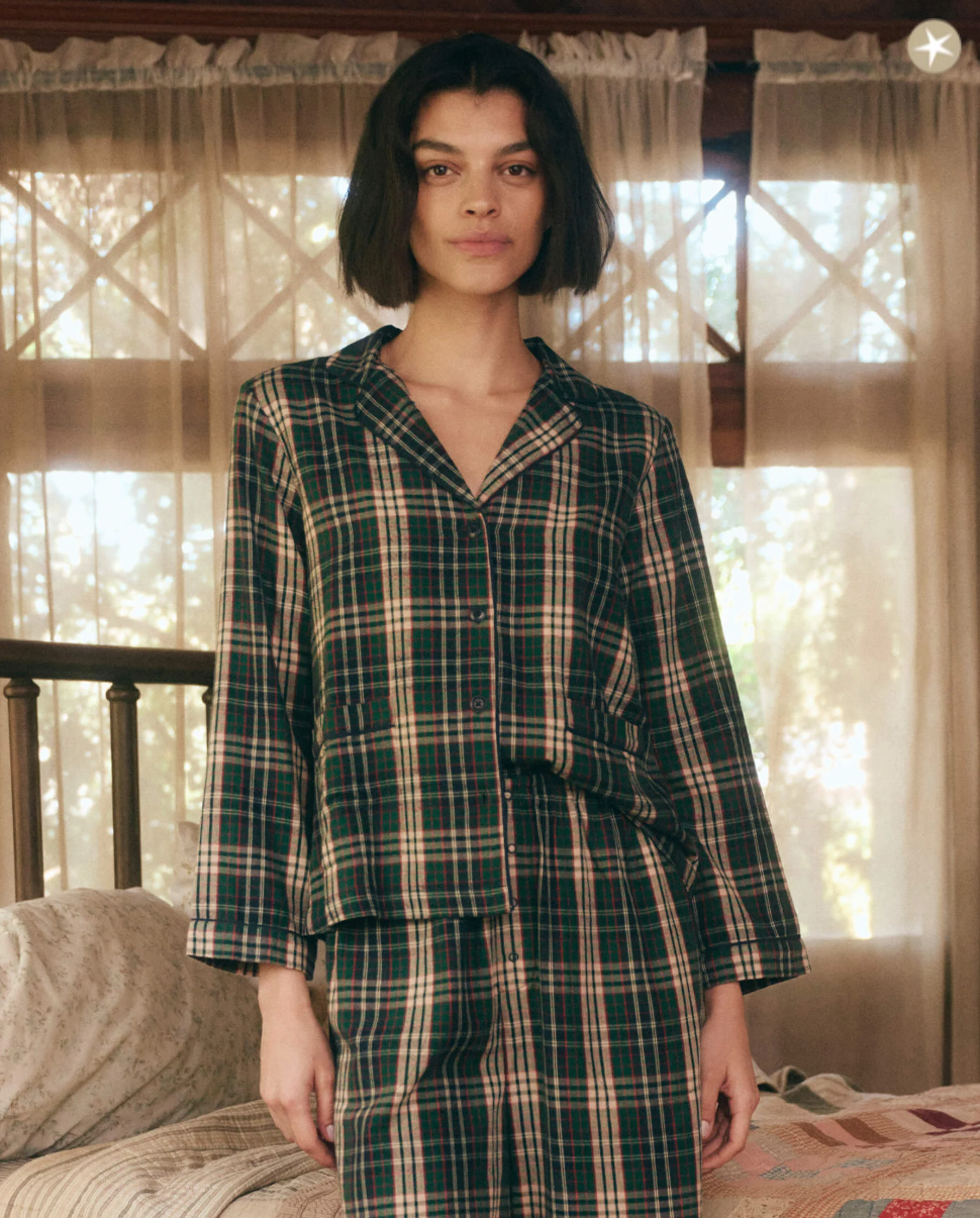 The Shrunken Pajama Top. PINE NEEDLE PLAID – Bungalow Scottsdale