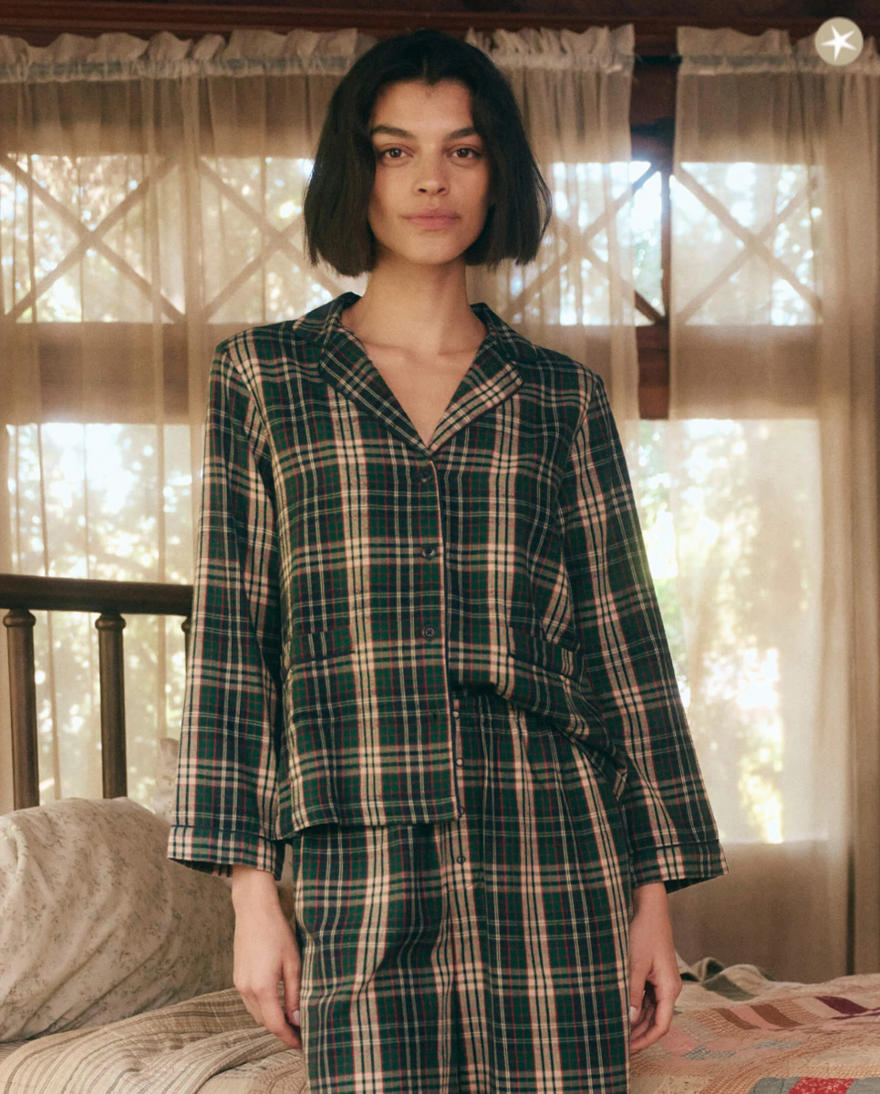 The Shrunken Pajama Top. PINE NEEDLE PLAID