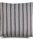 The Tack Stripe Pillow by Libeco Home is a square Belgian Linen pillow with bold black and white vertical stripes on a crisp white background.