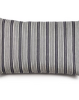 The Tack Stripe Pillow by Libeco Home is a rectangular Belgian Linen pillow with black and white vertical stripes, shown against a plain white background.