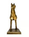 The Fox Run Brands Horse Bookend Set features gold-colored metal horse statues on rectangular bases, shown from the front against a white background—an elegant accent perfect for decorative bookends.