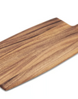 The Provencale Acacia Board by Fox Run Brands is a rectangular paddle board with a handle and hole, ideal as a cheese platter, shown on a white background.
