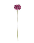 The Abigail Ahern Purple Carnation features a large deep purple bloom on a long, slender green stem—ideal for bold artificial floral displays or decor. Shown isolated on a white background.