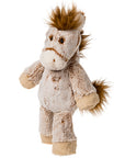 The Mary Meyer Corp Stuffed Animals plush toy horse features light brown fur, a darker mane and tail, round black eyes, and soft floppy limbs—standing upright on two legs and perfect for snuggle or play.
