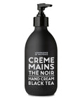A black pump bottle labeled "Marseille Hand Cream 10 oz" by Cie Luxe Brands, inspired by classic Marseille soap and enriched with a delicate White Tea fragrance.