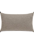 Gray layered pillow with textured fabric and black tassels by Eastern Accents, BOL-507 Cristobal, shown on white background.