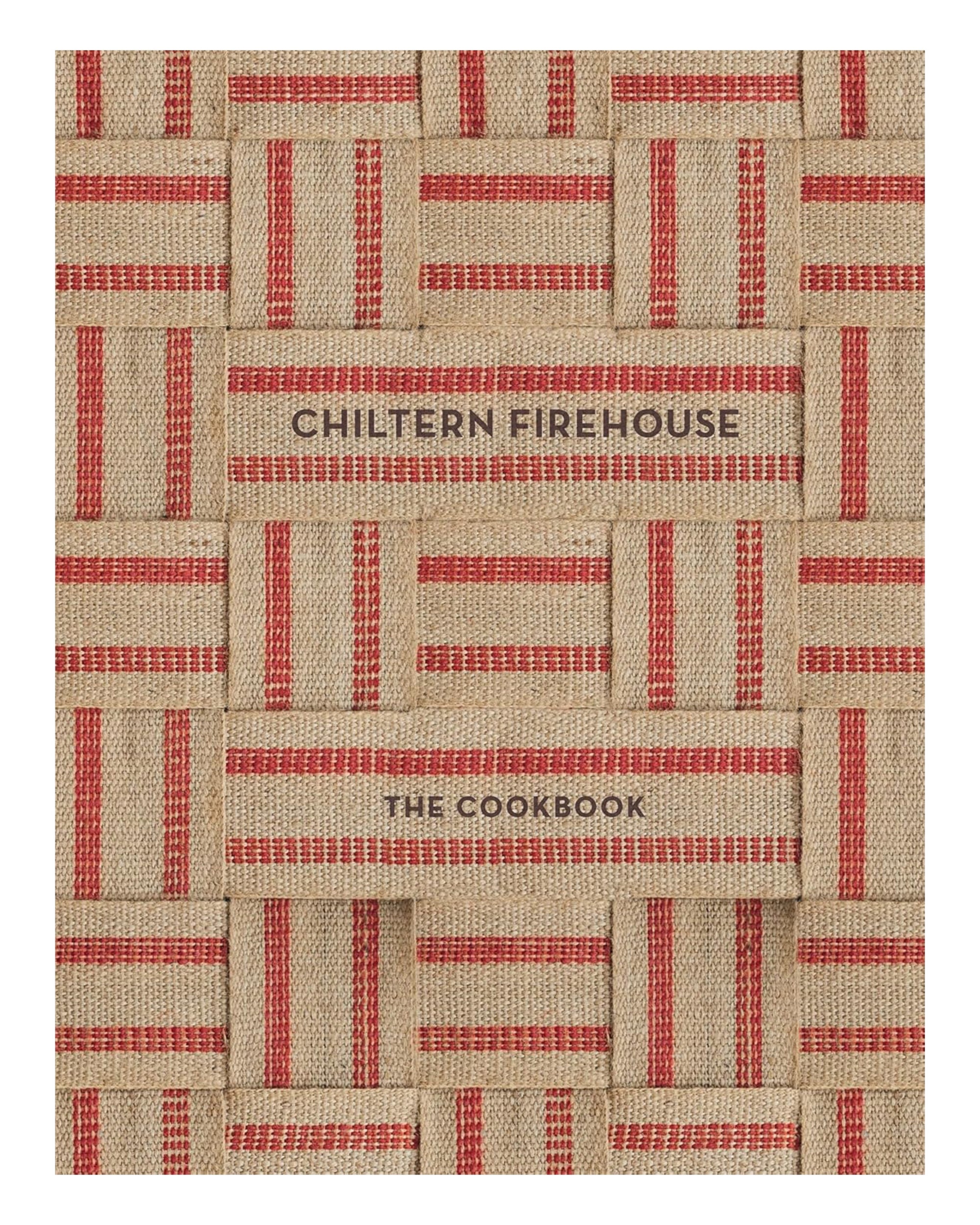 Cover of "Chiltern Firehouse" by Random House, featuring a woven beige and red fabric pattern with the title printed in the center.