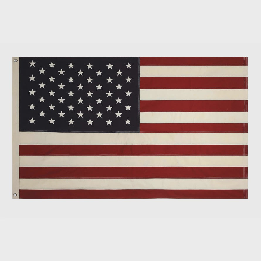 The image displays the Creative Co-op American Flag, featuring 50 white stars on a blue field and 13 red and white stripes—an iconic symbol of patriotism and the United States.